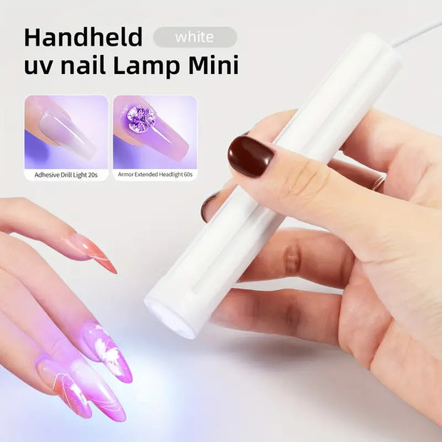 Portable UV Nail Curing Lamp – Mini Handheld LED Gel Dryer, USB Powered, Quick-Dry & Cordless