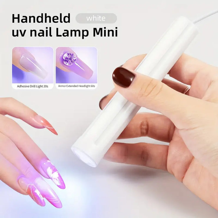 Portable UV Nail Curing Lamp – Mini Handheld LED Gel Dryer, USB Powered, Quick-Dry & Cordless