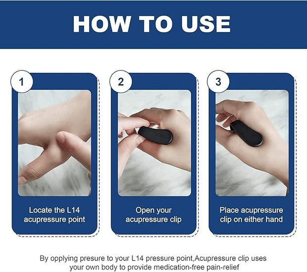 🌟Sugar Control Acupressure Clip for Diabetics Sugar Control LI4 Acupressure Point Clip Handheld Massager Headache Relief Product & Tension Relief 🌟