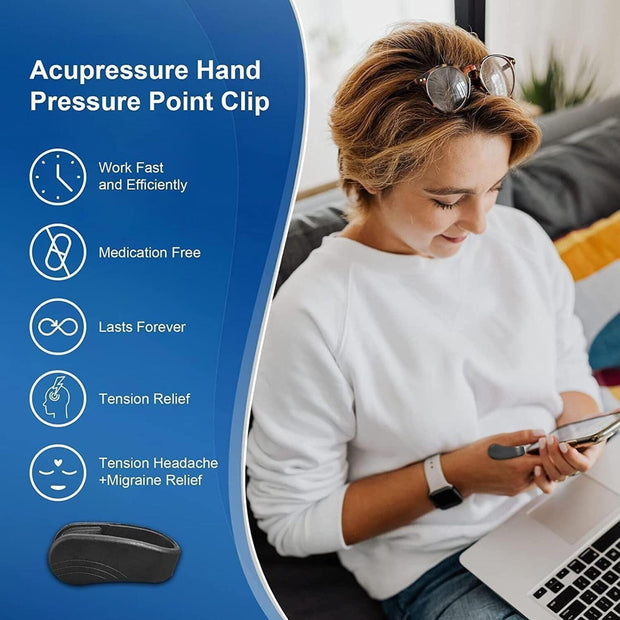 🌟Sugar Control Acupressure Clip for Diabetics Sugar Control LI4 Acupressure Point Clip Handheld Massager Headache Relief Product & Tension Relief 🌟