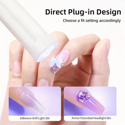 Portable UV Nail Curing Lamp – Mini Handheld LED Gel Dryer, USB Powered, Quick-Dry & Cordless