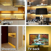 USB-Powered LED Strip Lights, Warm White – 30 LEDs/m, Curved Design, Multiple Length Options