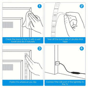 USB-Powered LED Strip Lights, Warm White – 30 LEDs/m, Curved Design, Multiple Length Options