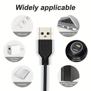 USB-Powered LED Strip Lights, Warm White – 30 LEDs/m, Curved Design, Multiple Length Options