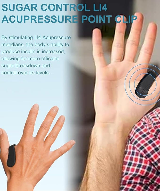 🌟Sugar Control Acupressure Clip for Diabetics Sugar Control LI4 Acupressure Point Clip Handheld Massager Headache Relief Product & Tension Relief 🌟